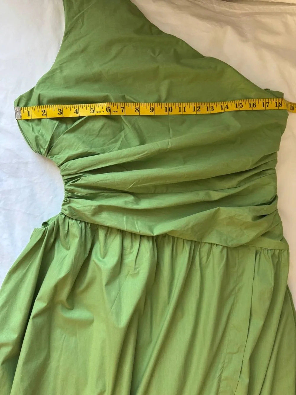 NWOT Abercrombie & Fitch Red One Shoulder Cut Out Ruched Cotton Maxi Dress L